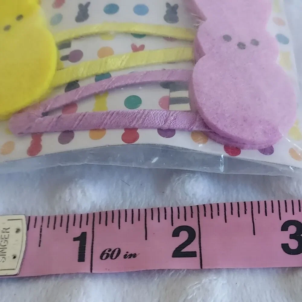 Peeps Easter Bunny Barrettes Hair Clips New Rabbit Hair Clip Set Dan Dee Bunnies